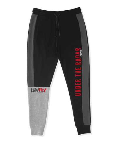 Lowkey Training Track Pants - Black/Heather Grey/Crimson Red